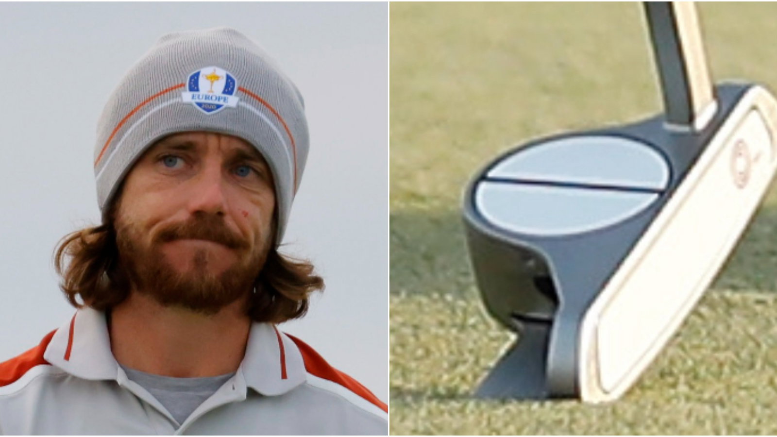 Tommy Fleetwood TINKERS with Odyssey prototype putter at Aviv Dubai Championship