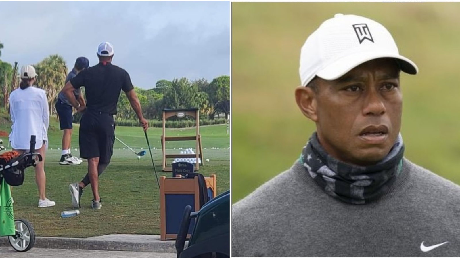 Is the Tiger Woods comeback on? The big cat is BACK on the course with his son