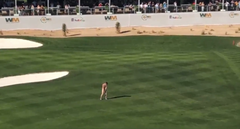 streaker goes mental at phoenix open