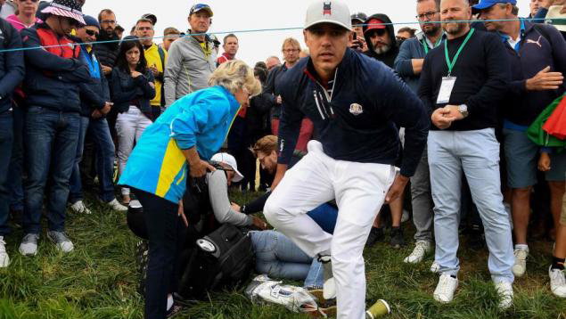 Golf fan struck by Kopeka's wild Ryder Cup drive loses sight in eye