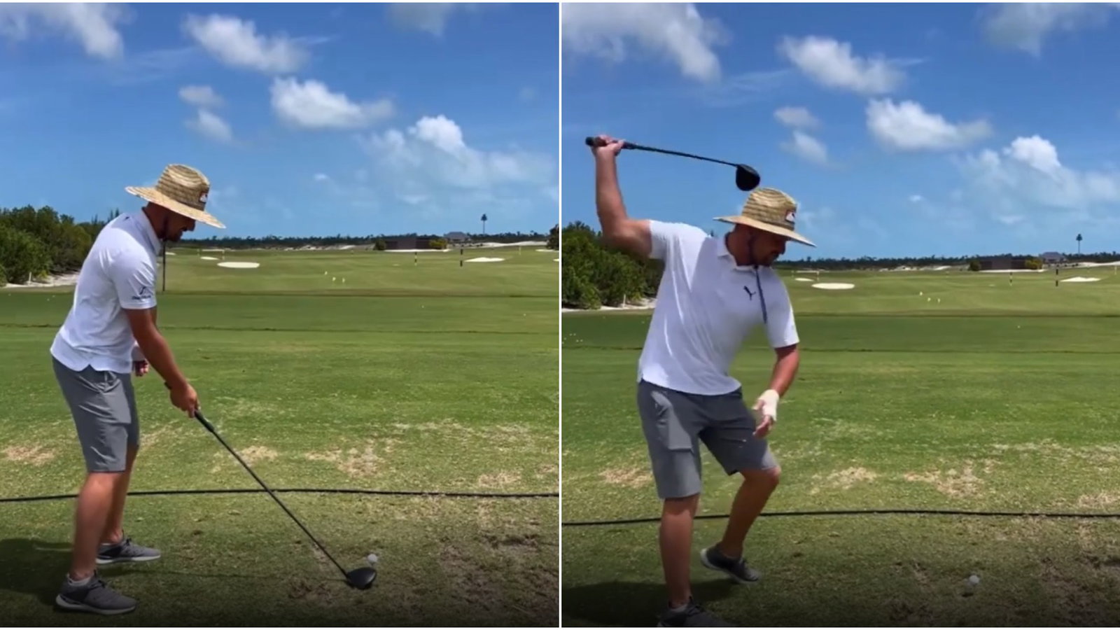 Bryson DeChambeau's one-handed golf swing is probably better than yours
