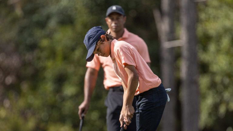 Tiger Woods tells Charlie Woods life message: "You will never be my friend"