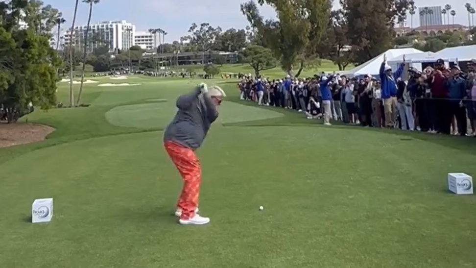 John Daly tops his opening tee shot in epic fail at PGA Tour Champions event