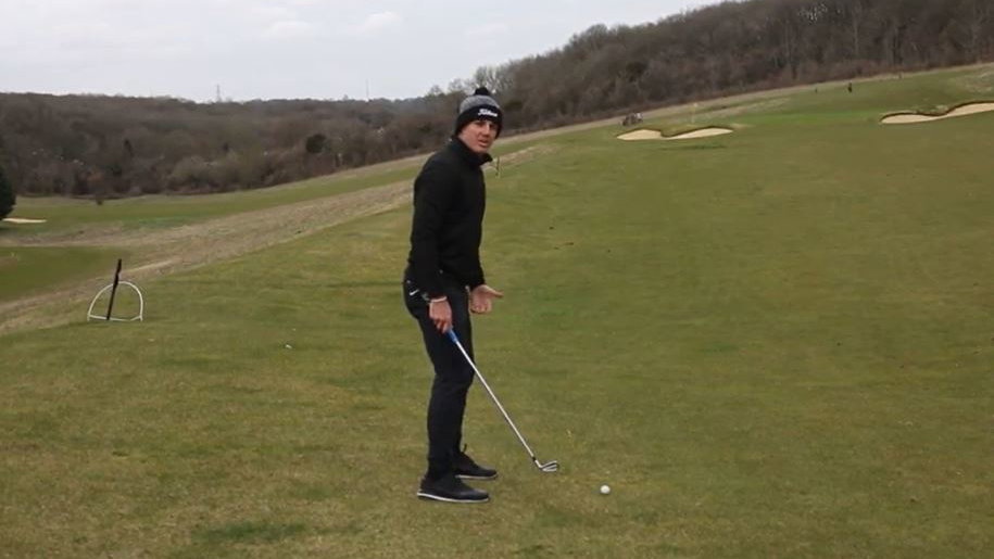 How to PURE your irons from a downhill lie