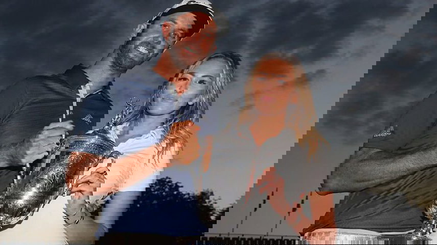 US Open: Dustin Johnson swaps falling down stairs for trampoline flips