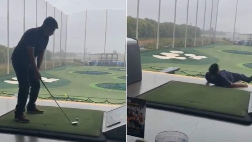 Amateur golfer demonstrates PERFECTLY what 2021 felt like as a golf swing