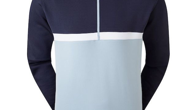 FOOTJOY COLOUR BLOCKED CHILL OUT ZIP NECK GOLF SWEATER