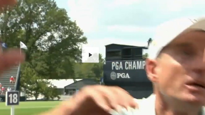 WATCH: Fans fall as fence collapses during Jim Furyk interview at PGA