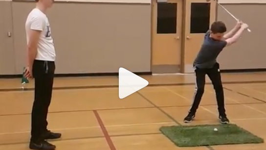 golf trick shot goes horribly wrong