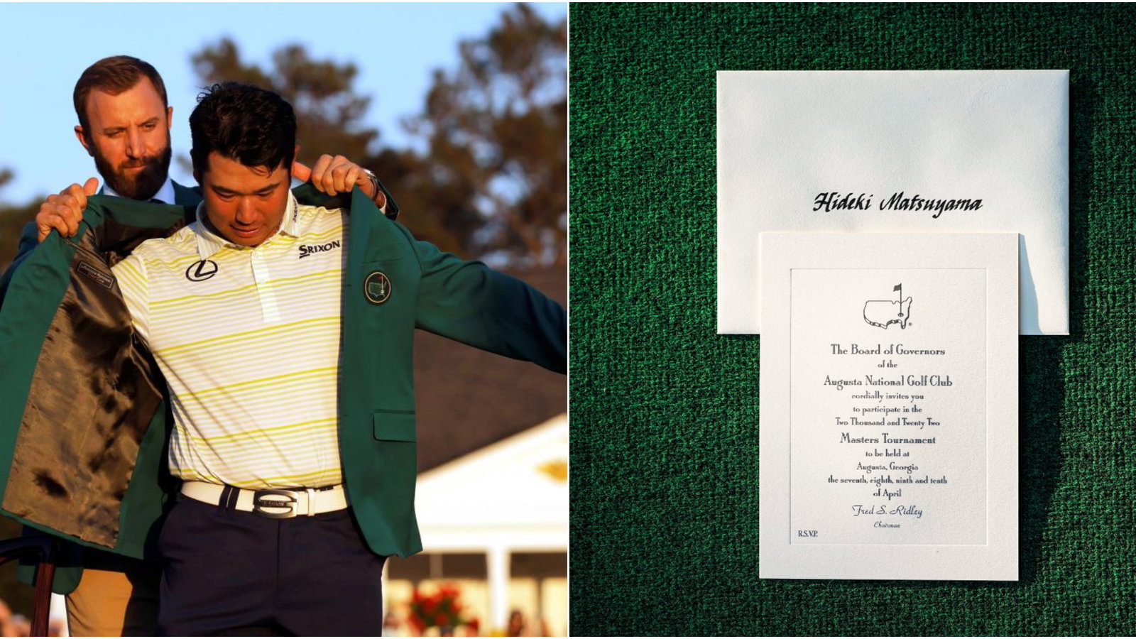 The Masters: Reigning champion Hideki Matsuyama to receive his official invite