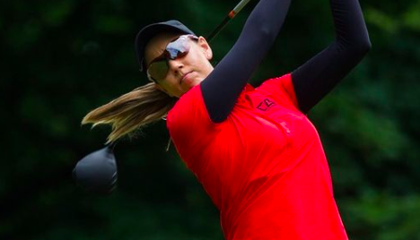 Premier League referee CADDIES for tour player at Scandinavian Mixed