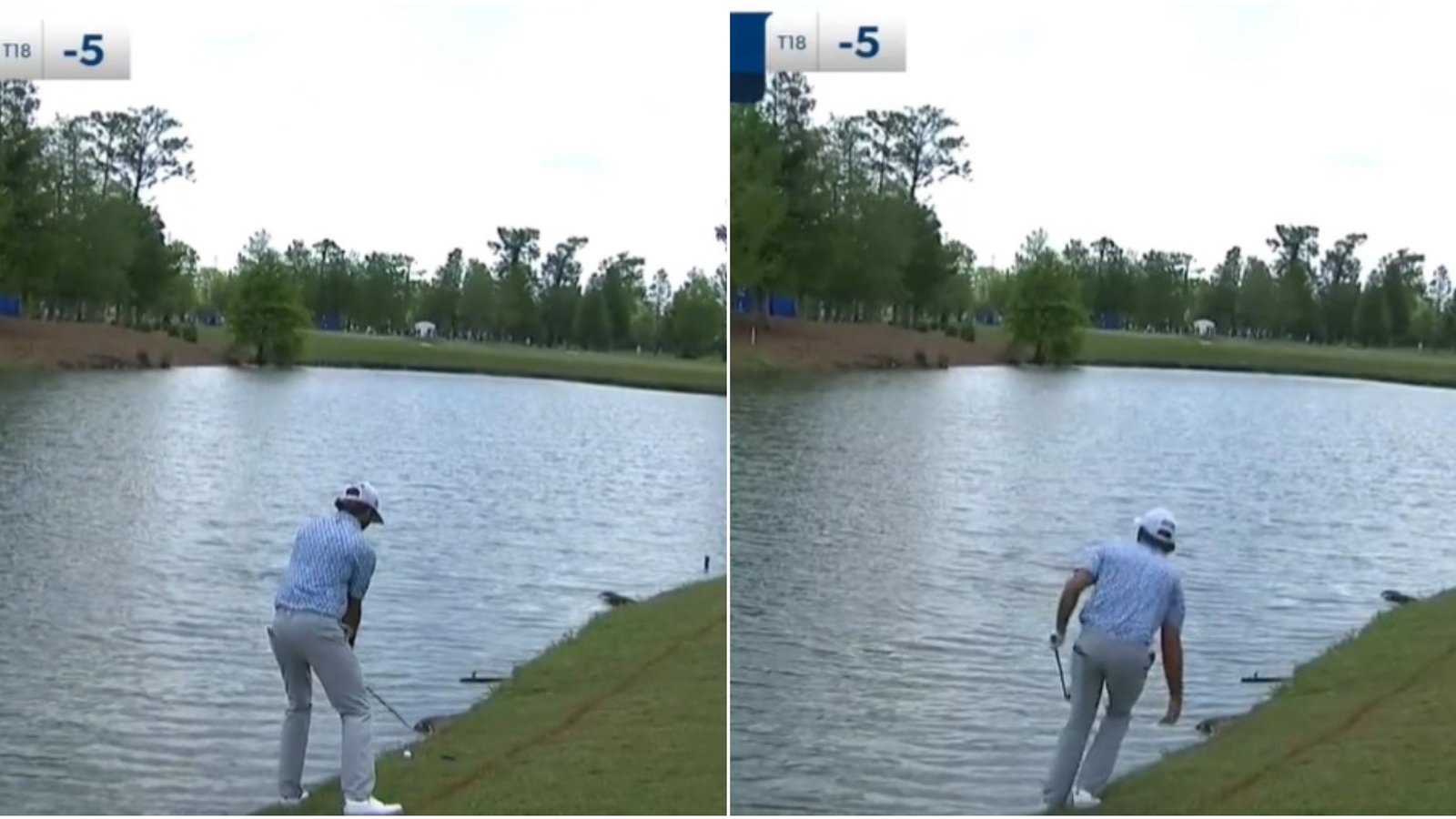 PGA Tour pro explains what he was trying to do with this lake shot