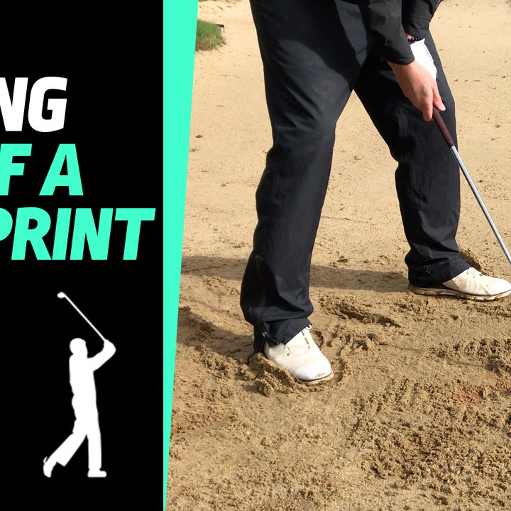 How to hit out of a footprint in a bunker