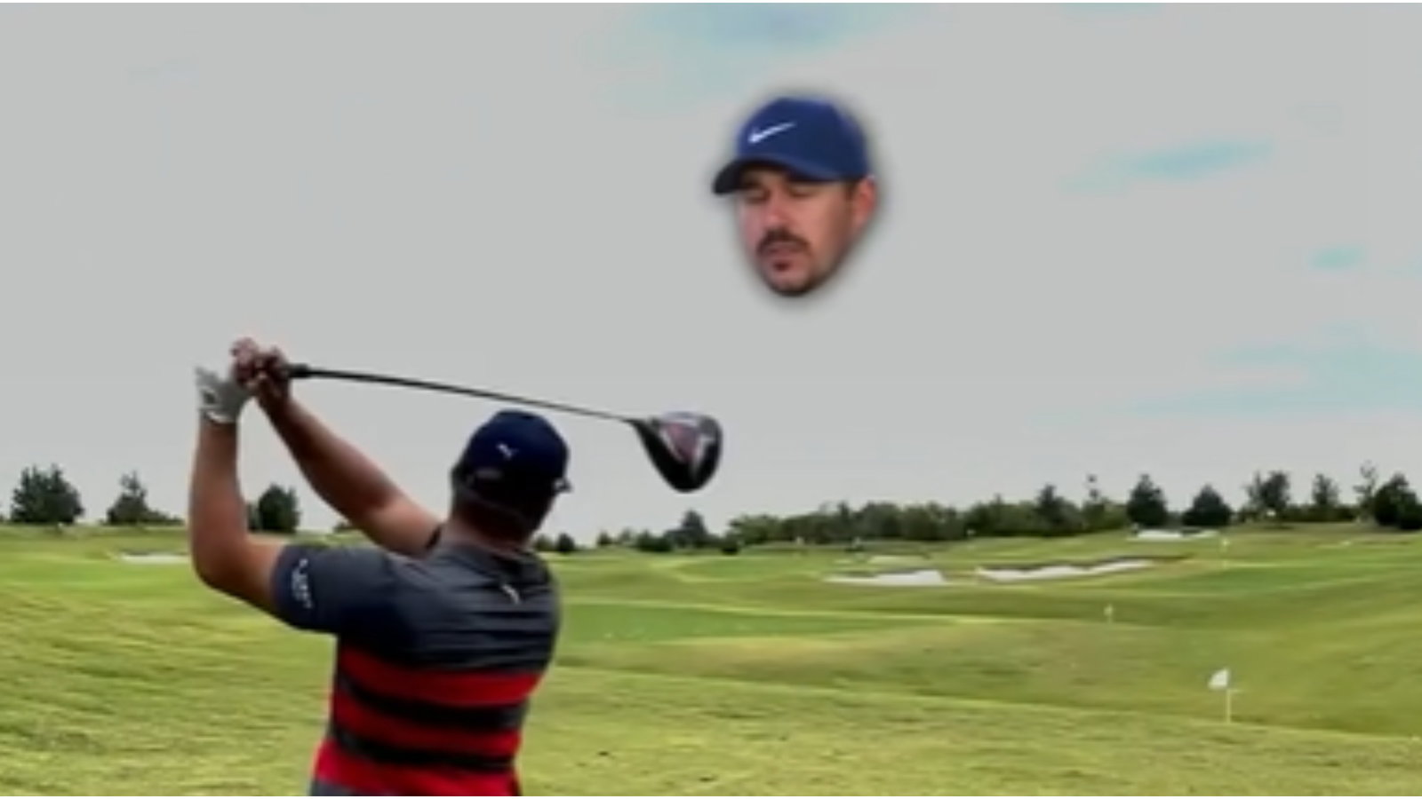 Bryson DeChambeau bombs famous meme of FURIOUS Brooks Koepka down the range