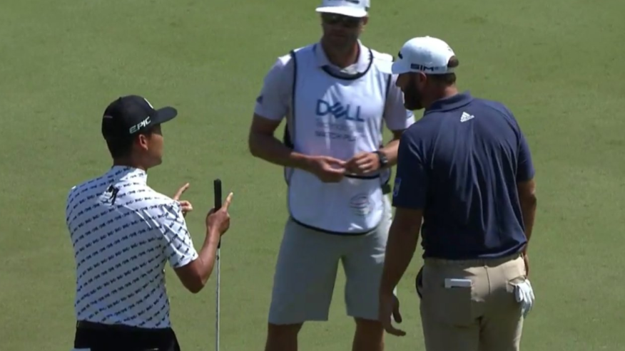 Dustin Johnson and Kevin Na in CONTROVERSIAL concession incident at WGC