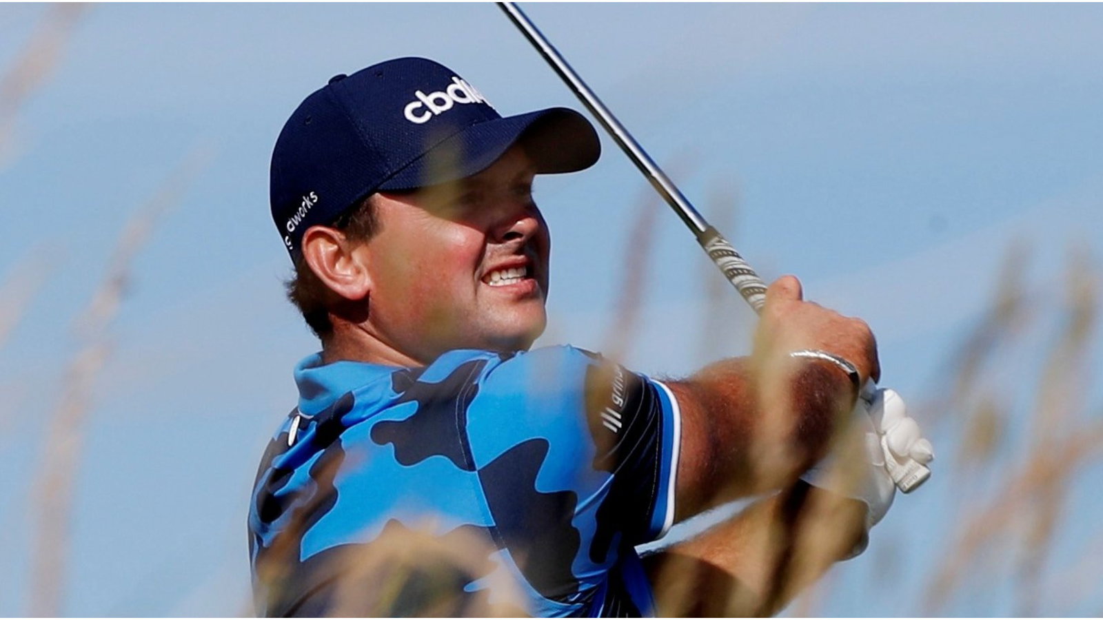 Watch Patrick Reed hits a massive driver with a helicopter finish