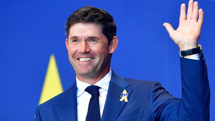 Padraig Harrington plays eight holes with CRACKED DRIVER in Abu Dhabi