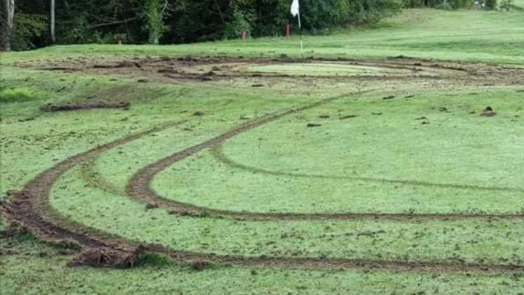 Vandals DESTROY golf course days before competition