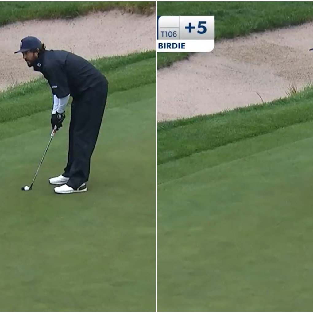 PGA Tour pro, missing the cut, goes all Shooter McGavin with final putt