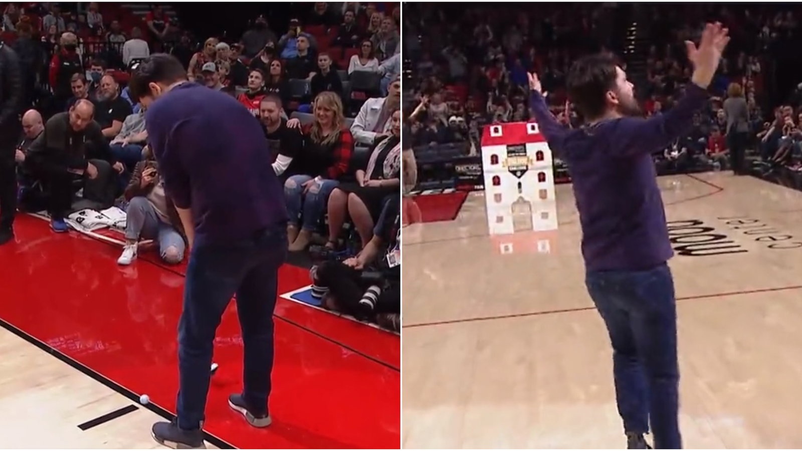 WATCH: NBA fan drains 94-foot putt to win $50,000 and goes ballistic