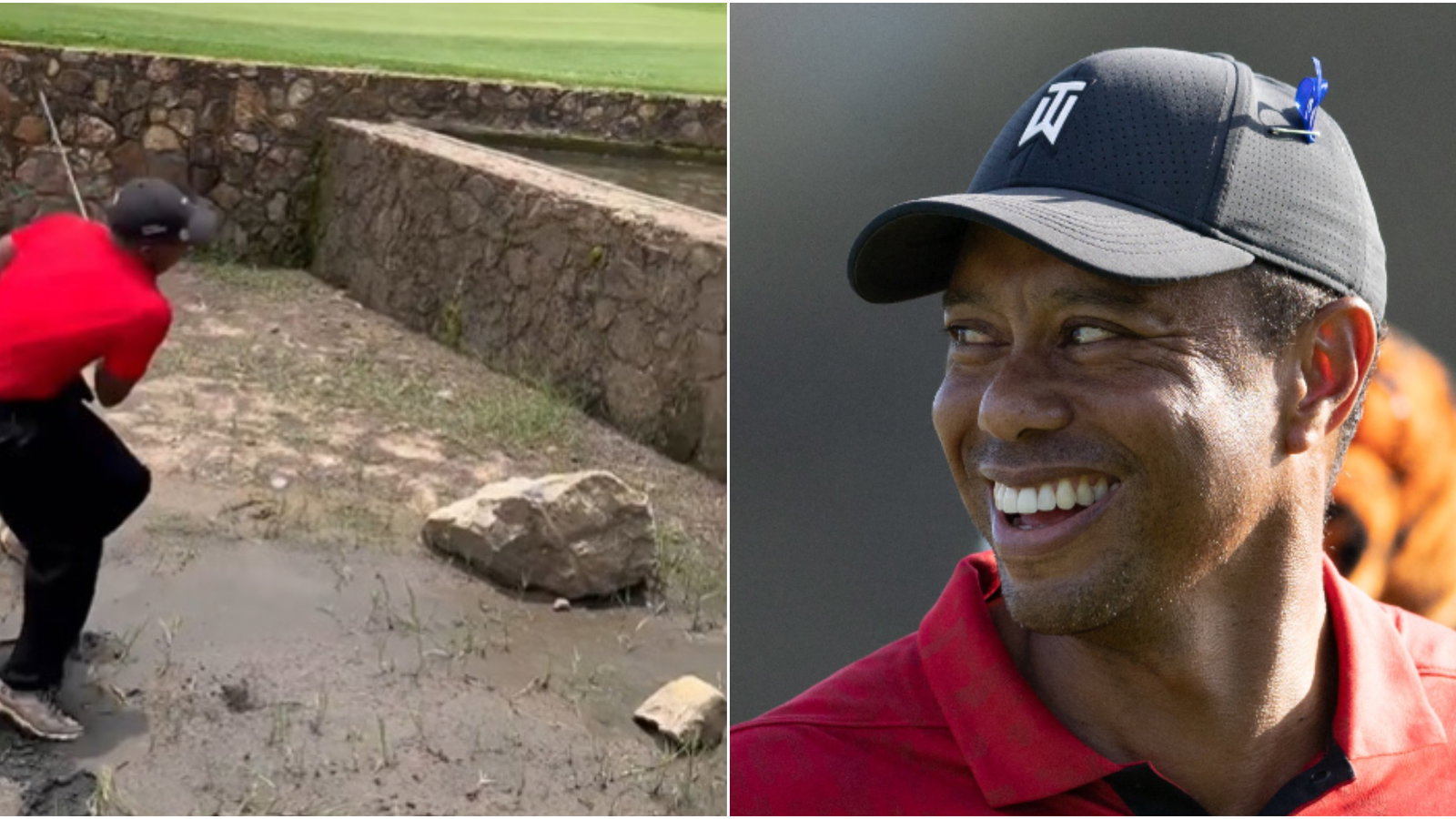 Tiger Woods wannabe attempts impossible shot but gets hit in privates