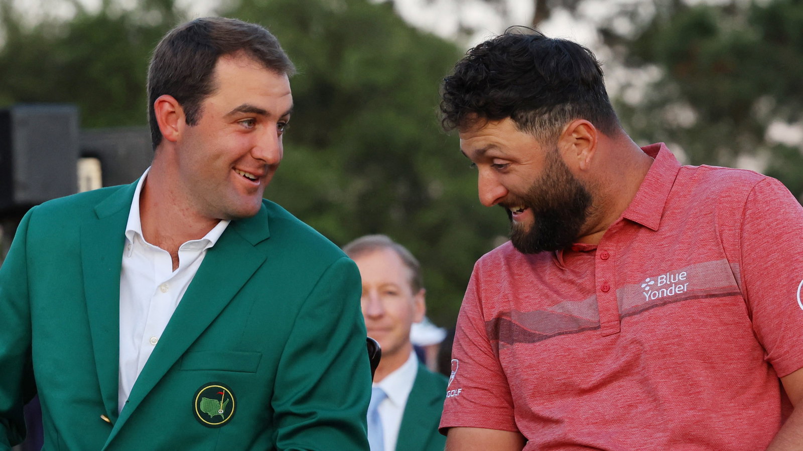 Jon Rahm and Scottie Scheffler play their OUT card at Wells Fargo ...