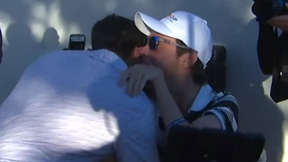 Rory McIlroy goes straight to good luck charm Kyler as he returns to World No.1