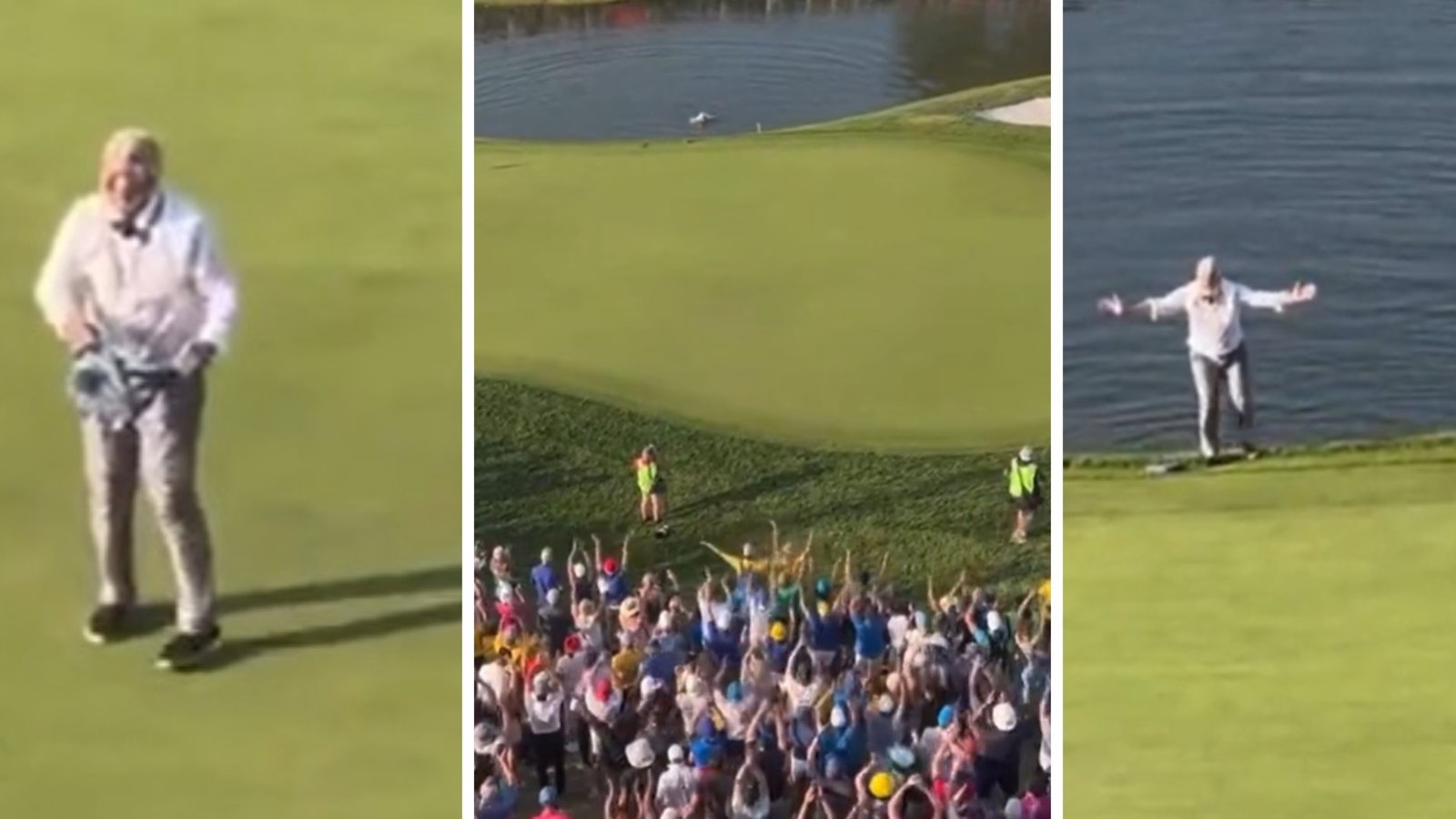 New video footage shows what 'KFC man' did after jumping into lake at Ryder Cup!