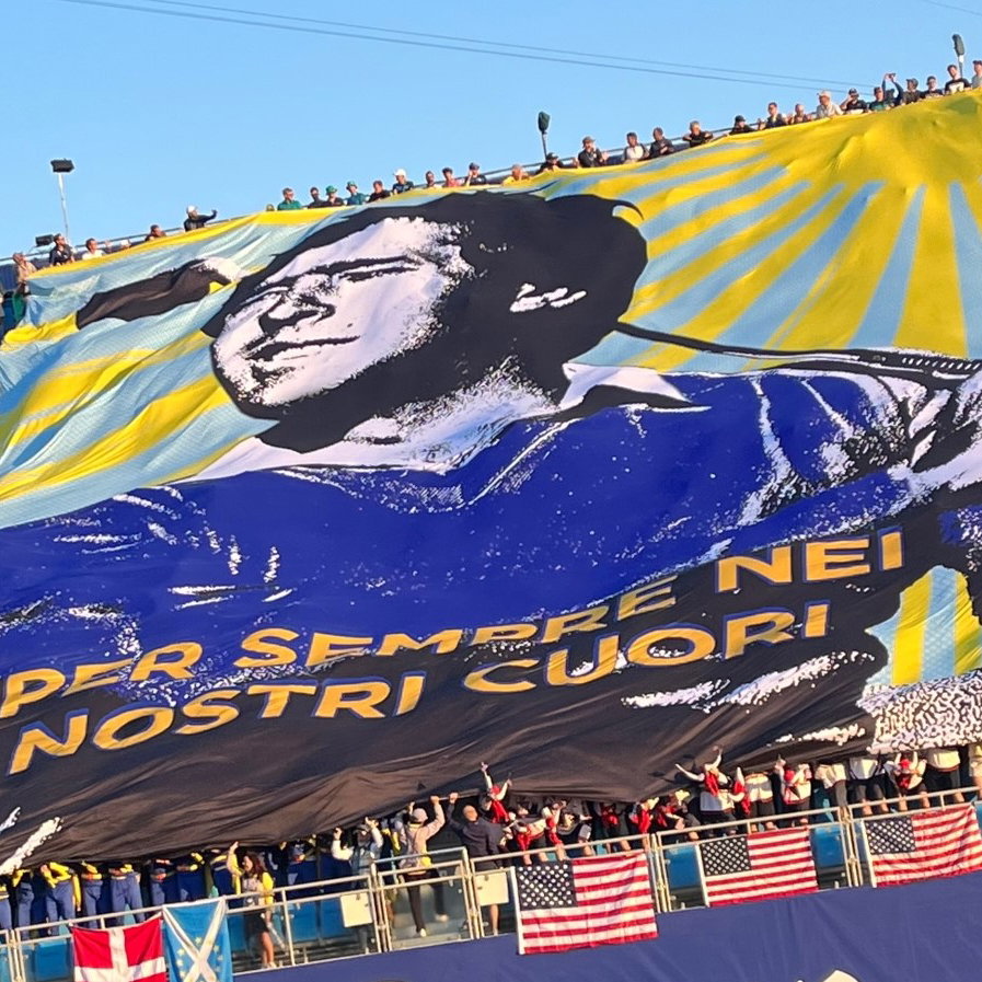 Ryder Cup pays tribute to Seve Ballesteros with giant flag in 1st tee grandstand