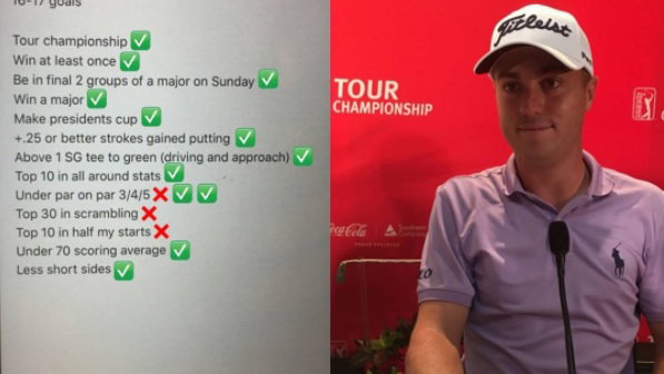 Justin Thomas reveals his 2017 goals on his iPhone