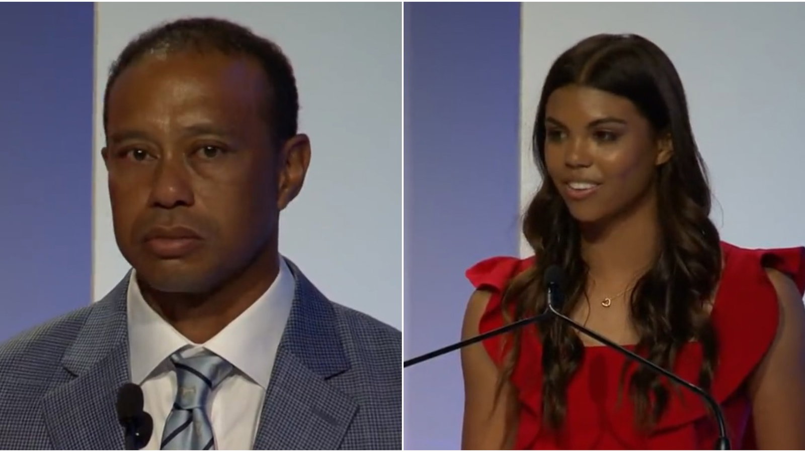 Tearful Tiger Woods inducted into Hall of Fame after powerful Sam speech