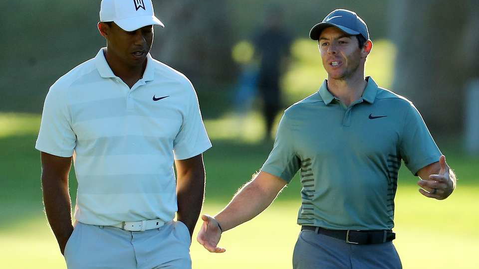 WATCH: Tiger tells Rory during golf shoot - "JUST HIT THE DAMN THING!"
