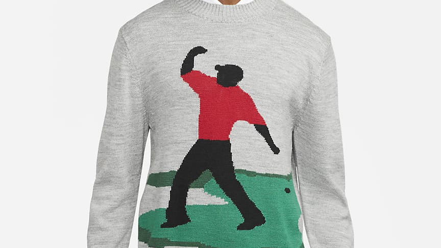 TIGER WOODS MEN'S JUMPER-KNIT GOLF CREW