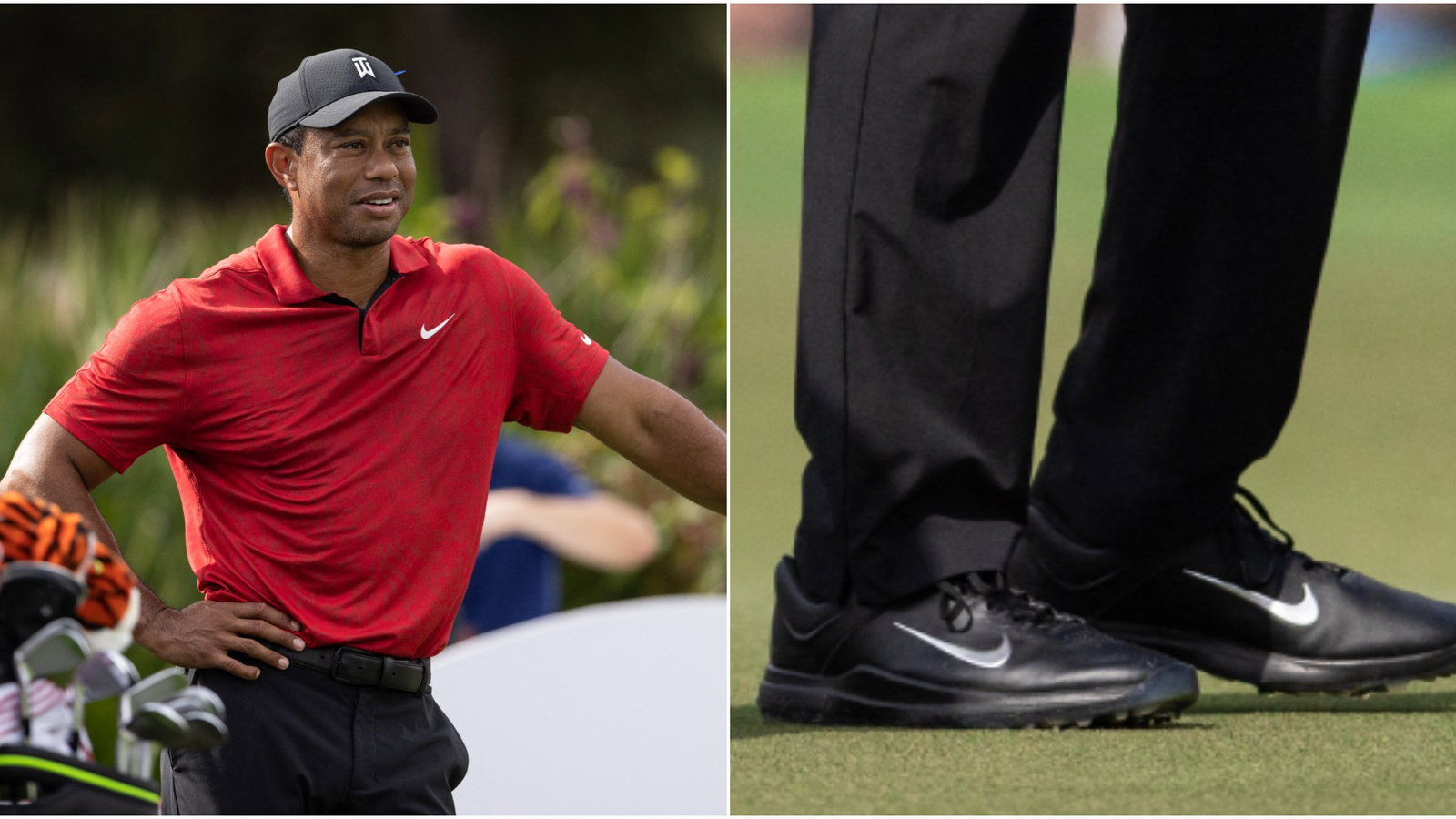 Why was Tiger Woods wearing FootJoy golf shoes at Augusta instead of Nike?