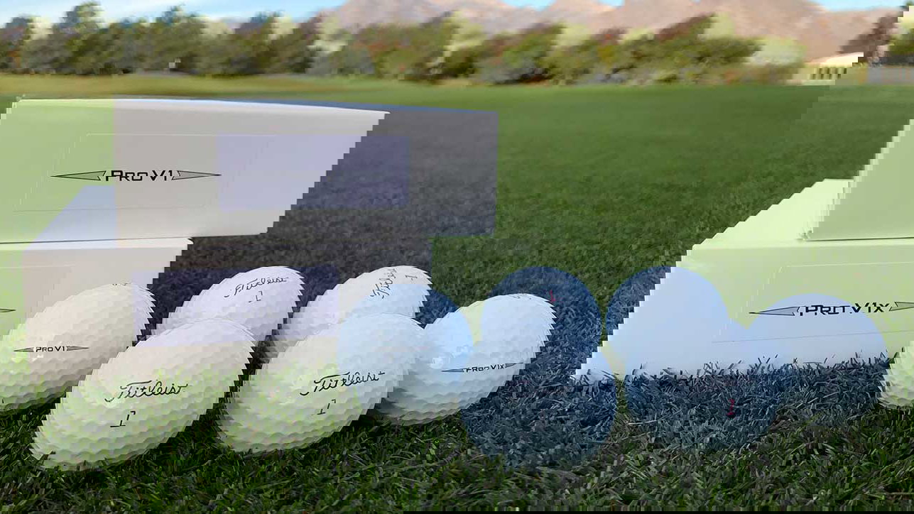 New Titleist Pro V1 and Pro V1x prototype golf balls available to players on the PGA Tour this week.