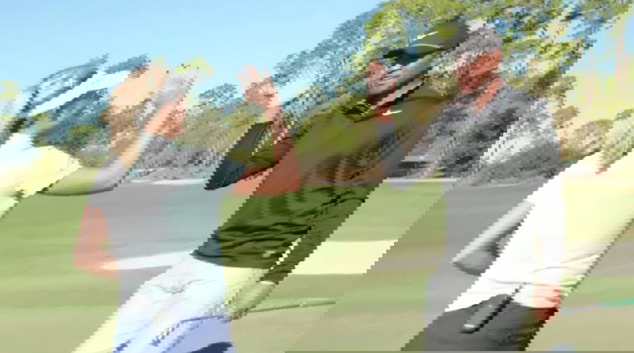 WATCH: Tony Finau and Lexi Thompson in awesome 'one-club challenge'