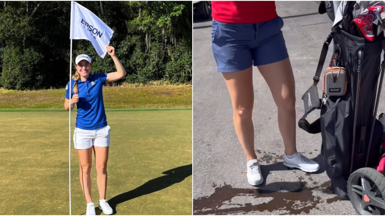 Pro makes ace on PAR-4 (!) one day after her golf bag fell into a lake