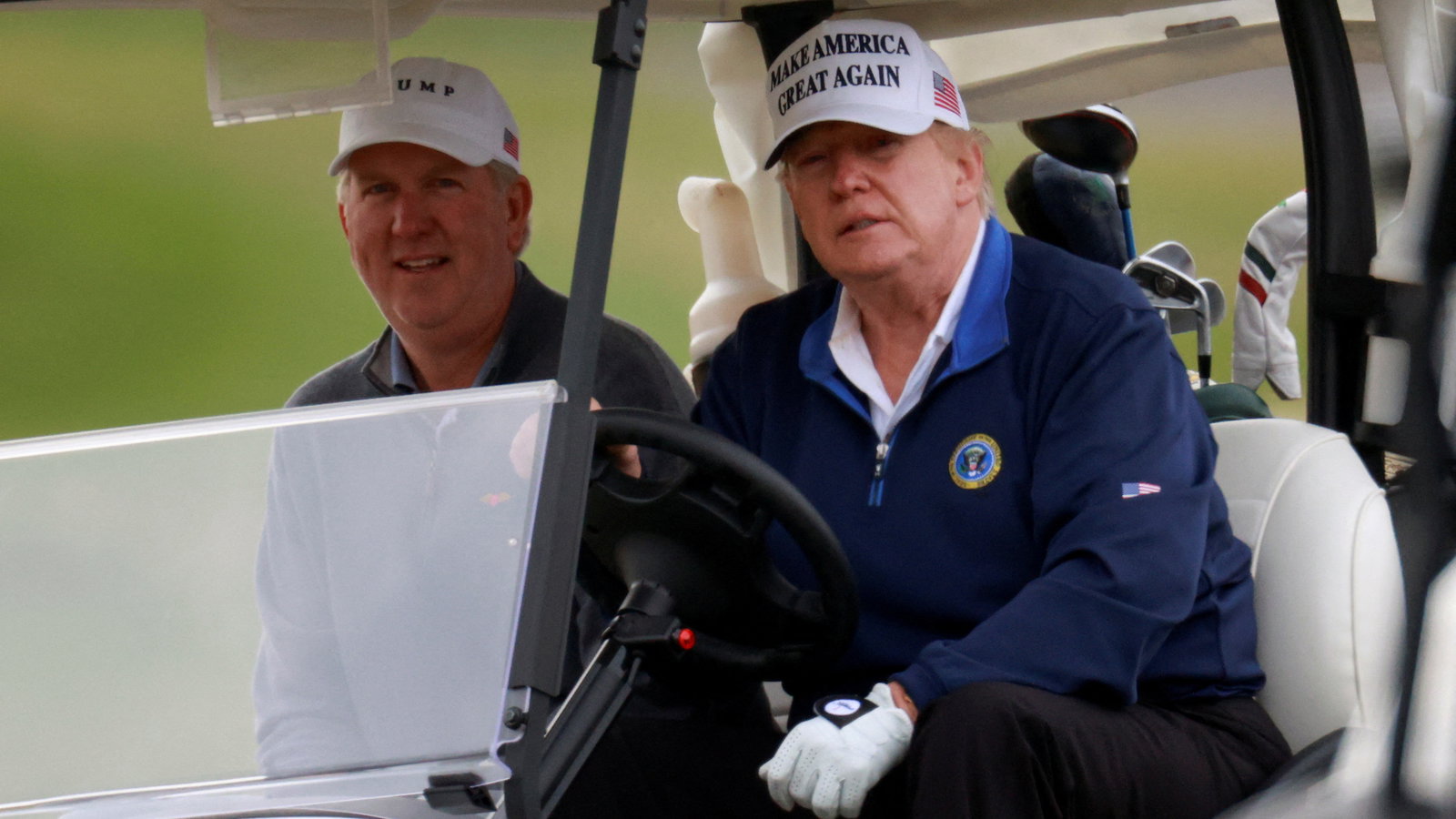 Man Utd legend Wayne Rooney 'steaming' with Donald Trump on golf course