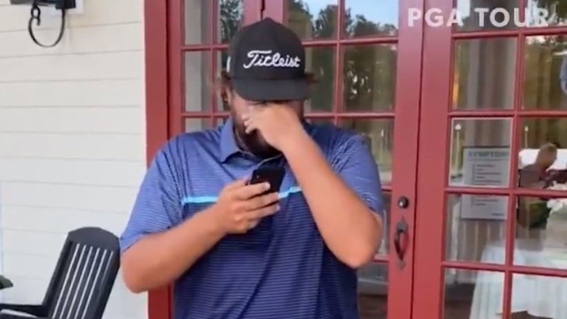 Golfer CRIES WITH JOY after qualifying for first ever PGA Tour event