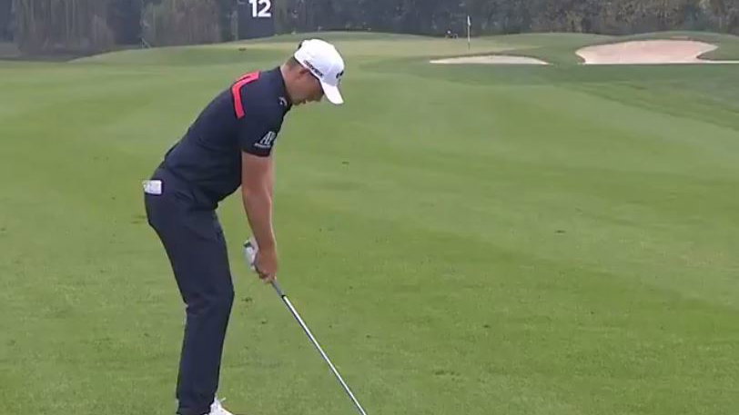 Matt Wallace hits a POWER LINE on the European Tour and nearly holes re-take