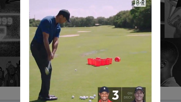 WATCH: Tiger Woods and Phil Mickelson copy GolfMagic and do Golf Pong!