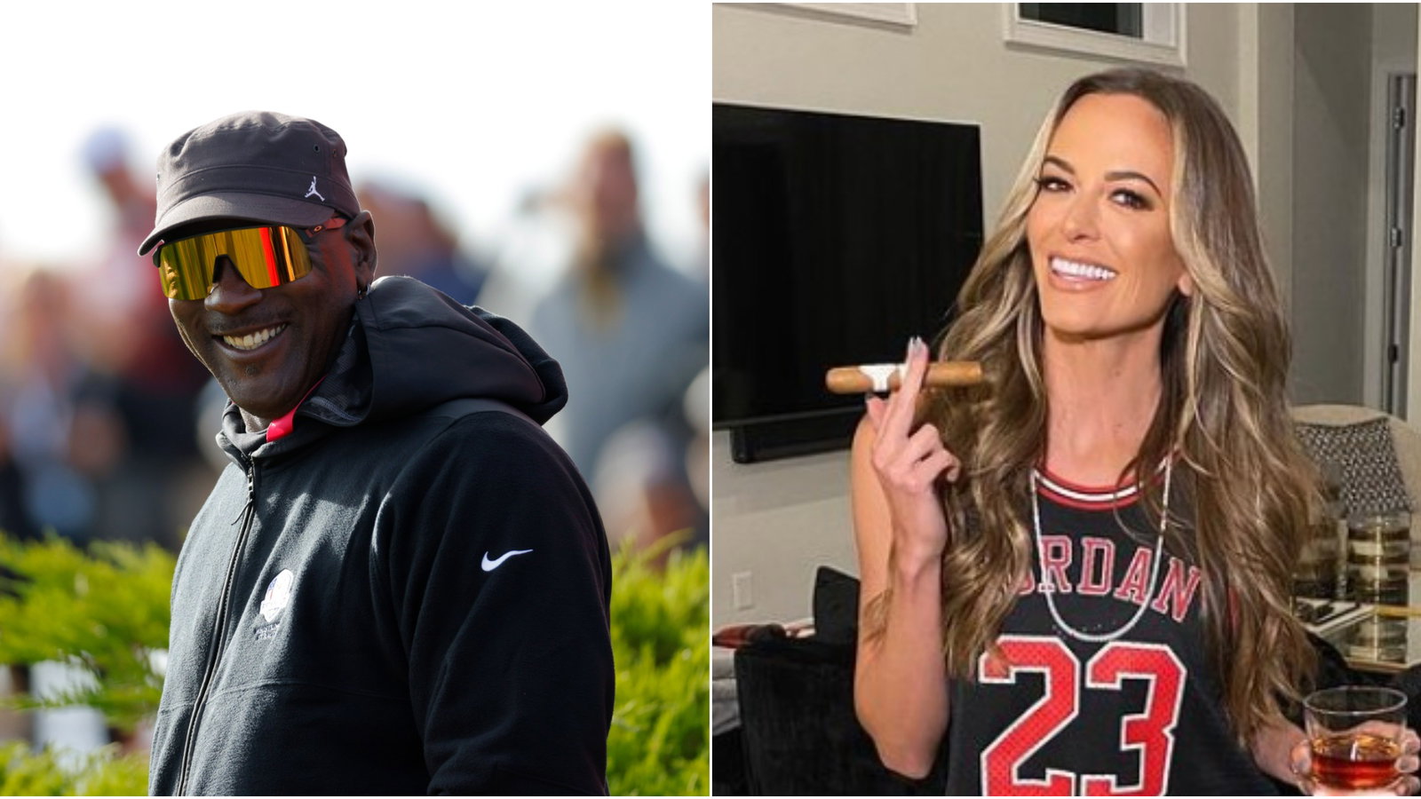 Brooks Koepka's fiancée Jena Sims does her BEST Michael Jordan impression