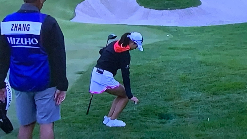 Golf fans question Rose Zhang's drop en route to debut LPGA Tour win