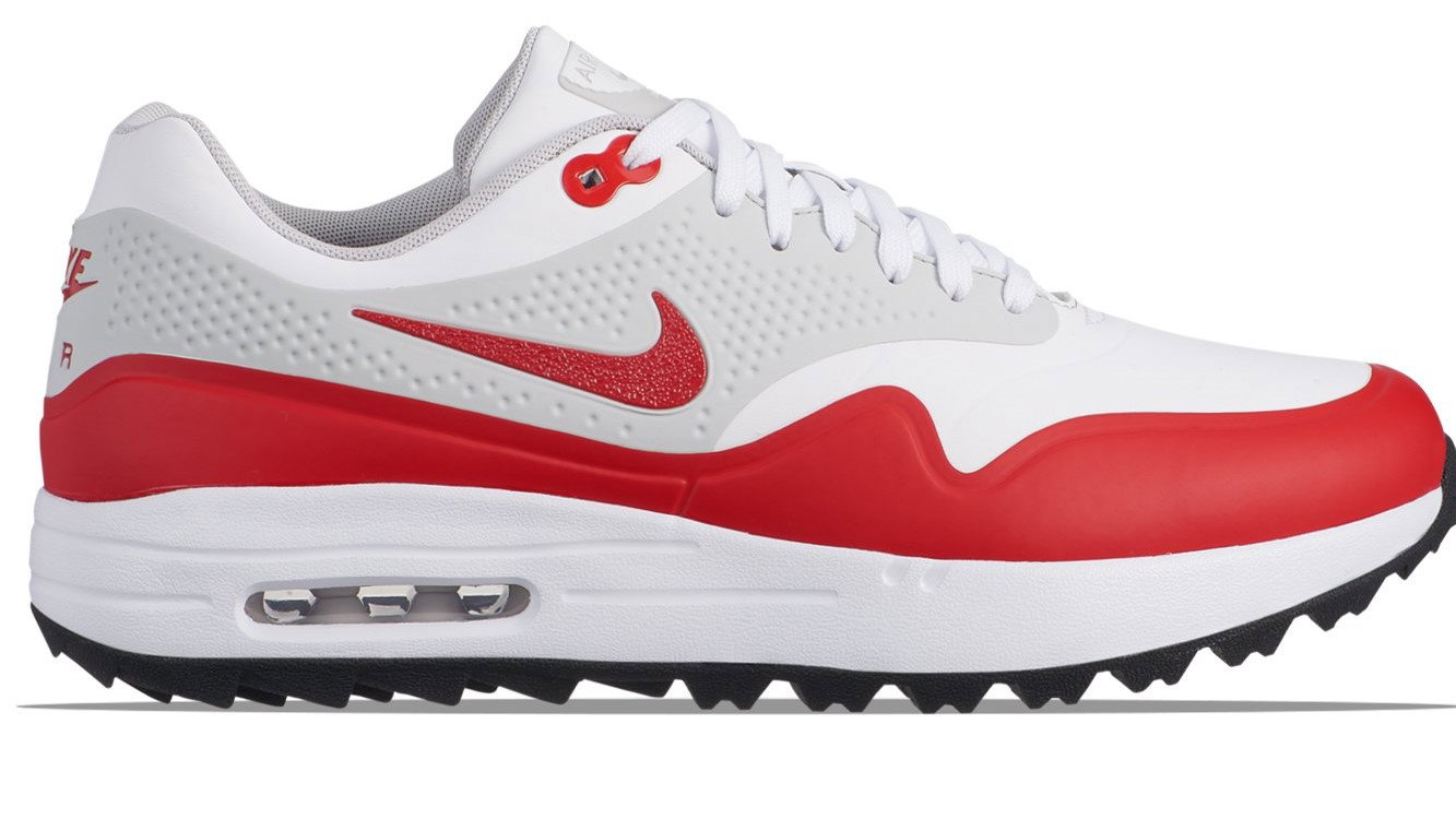 Nike Air Max 1 GOLF シューズ ホワイト/レッド　サファリ Nike Air Max 1 G Golf Shoe Review: Stylish on and off the course