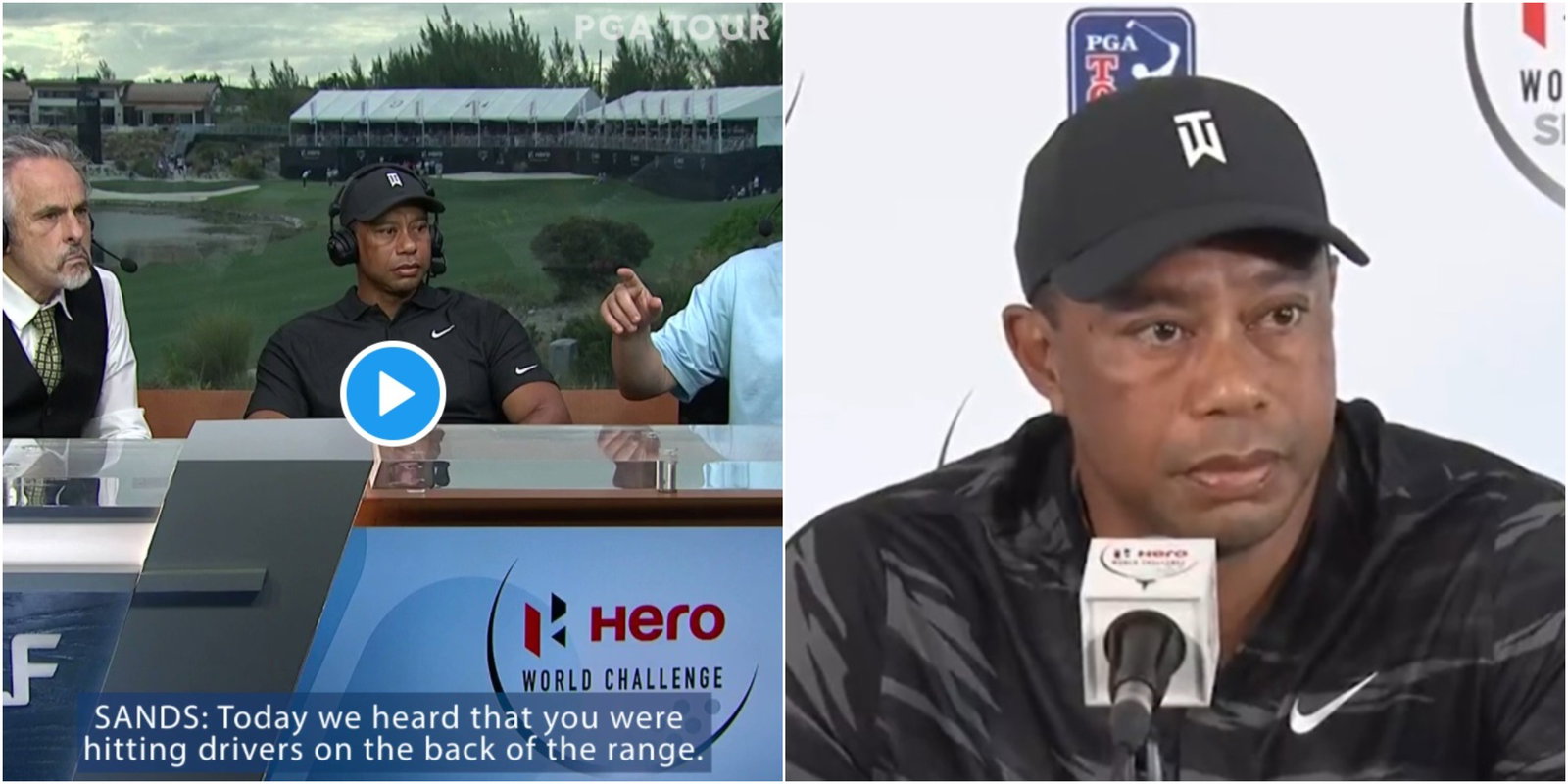 Tiger Woods raises the STAKES in the Bahamas after hitting some drives