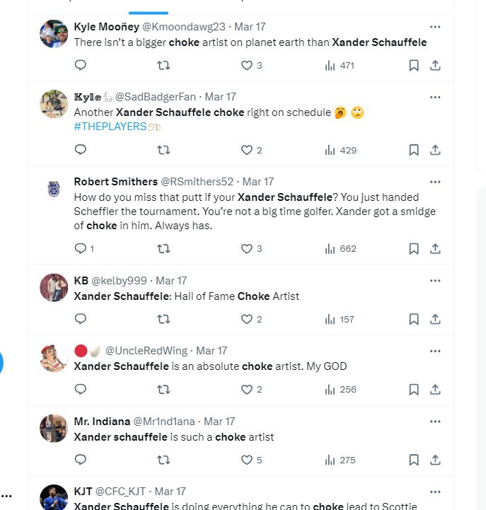 Xander Schauffele responds to golf fans calling him a