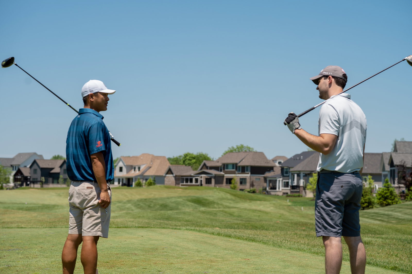 Golf fans REACT as a golfer WHACKS a pile of balls at the driving range!