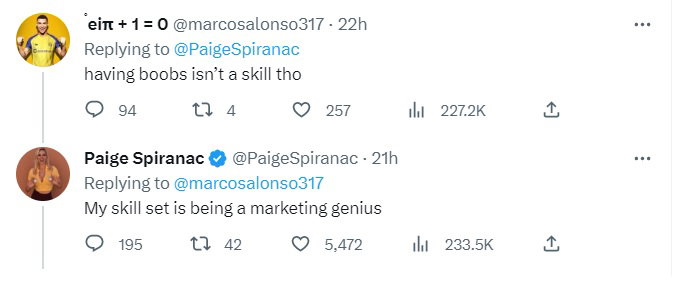 Paige Spiranac takes on critic who suggested having 'big boobs' isn't a skill
