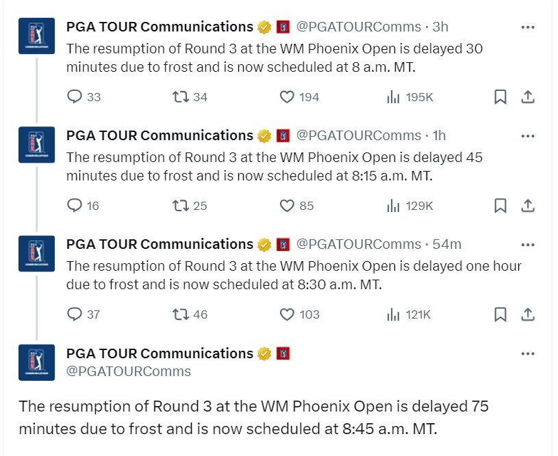 Golf fans are all saying the same thing ahead of final day of WM Phoenix Open
